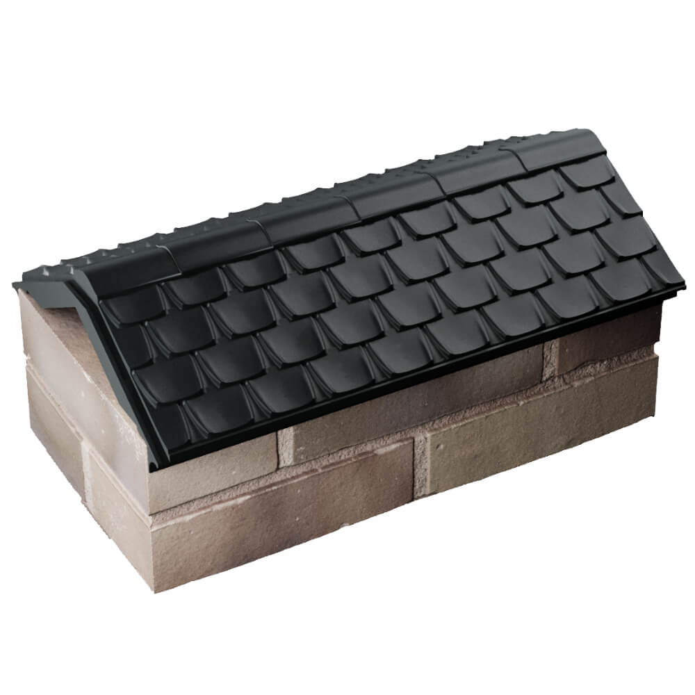 Парапет Zking Эльбрус Черный с посадкой на 1 кирпич (255мм) в Серпухове фото