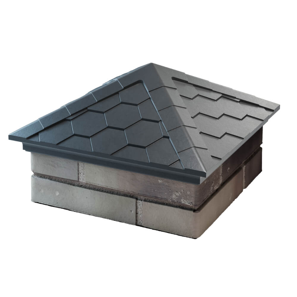 Колпак Zking Эверест Серый на столб 1.5х1.5 кирпича (390х390мм) в Серпухове фото