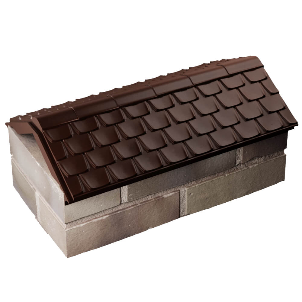 Парапет Zking Эльбрус Коричневый с посадкой на 1 кирпич (255мм) в Серпухове фото