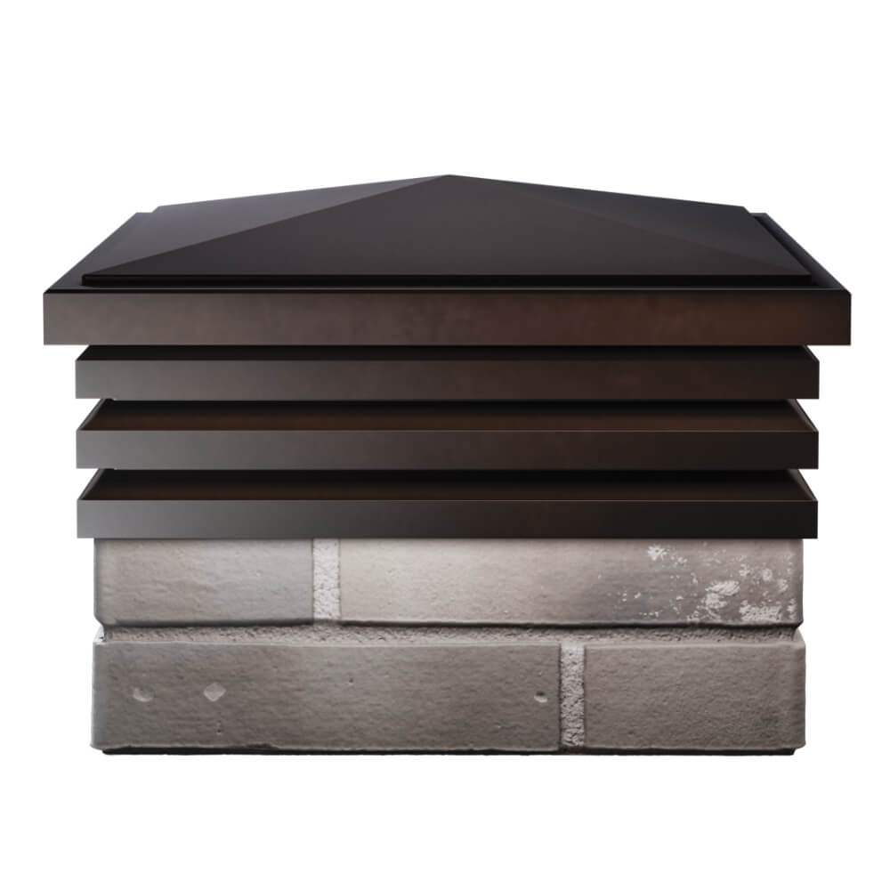 Колпак Zking Бона ХайТек Коричневый на столб 1.5х1.5 кирпича (385х385мм) Серпухов фото