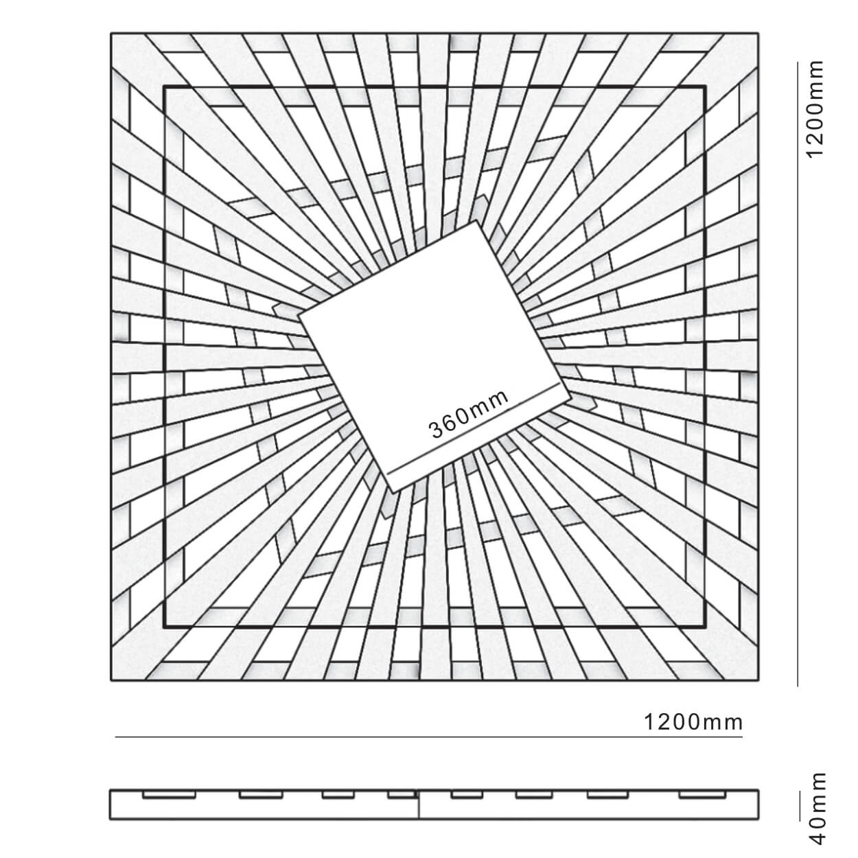 Приствольная решетка для дерева ZKING ATMOSPHERE 1.2х1.2м Черная в Серпухове фото
