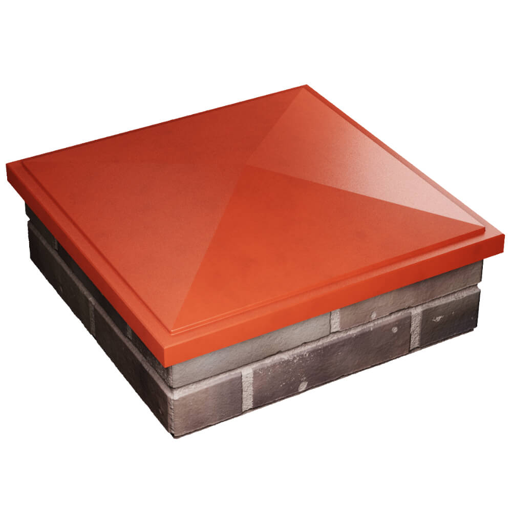 Колпак Zking БонаМоно Красный на столб 2х2 кирпича (515х515, 530х530мм) в Серпухове фото