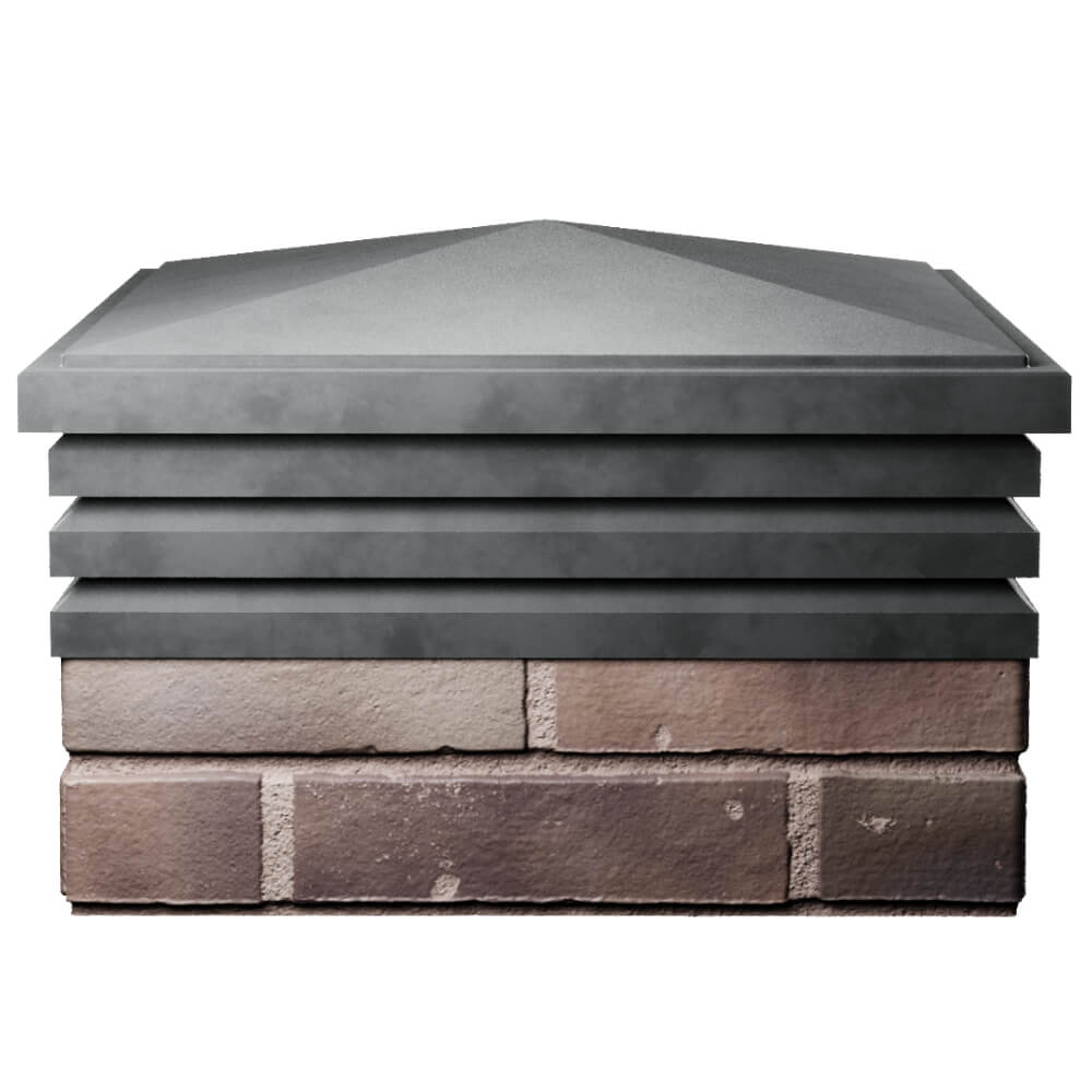 Колпак Zking Бона ХайТек Серый на столб 2х2 кирпича (513х513мм) Серпухов фото