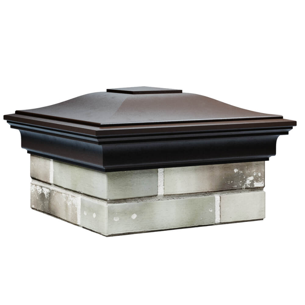 Колпак Zking Монблан Коричневый на столб 1.5х1.5 кирпича (385х385мм) в Серпухове фото