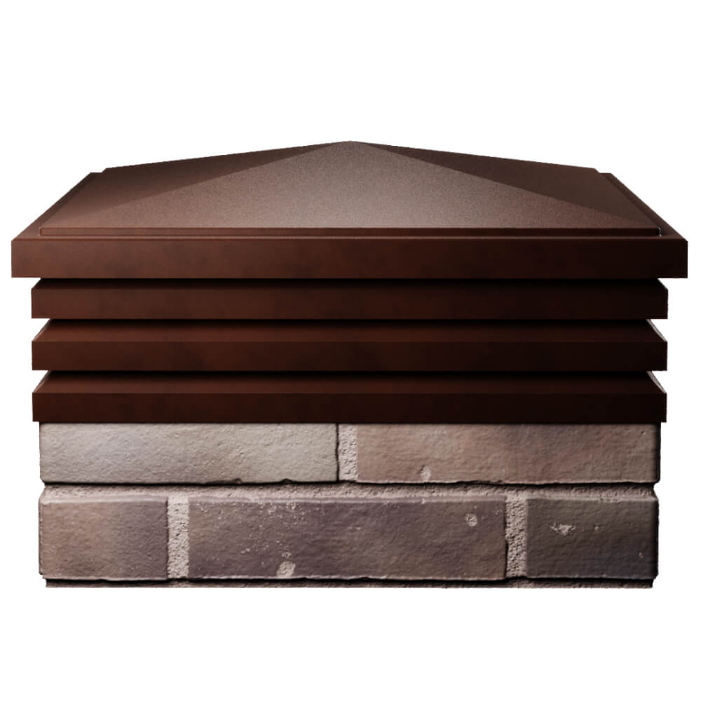 Колпак Zking Бона ХайТек Коричневый на столб 2х2 кирпича (513х513мм) Серпухов фото