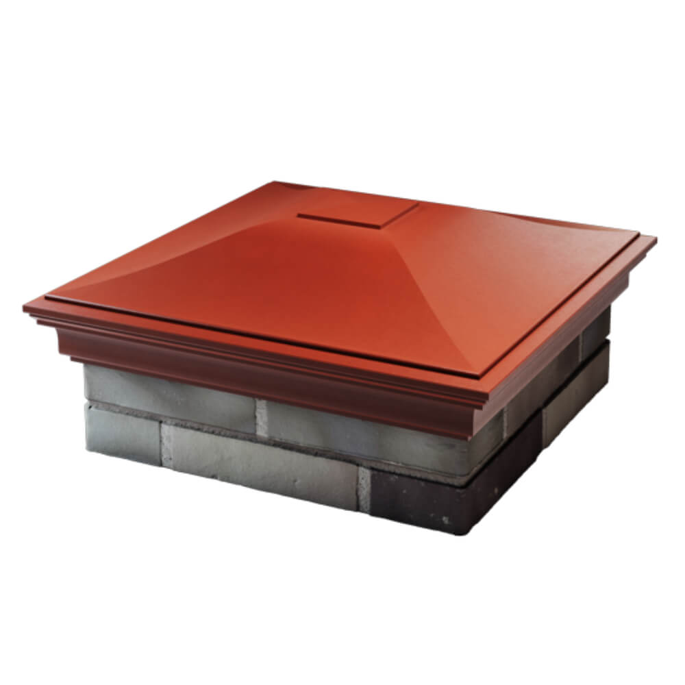 Колпак Zking Монблан Красный на столб 2х2 кирпича (515х515мм) в Серпухове фото