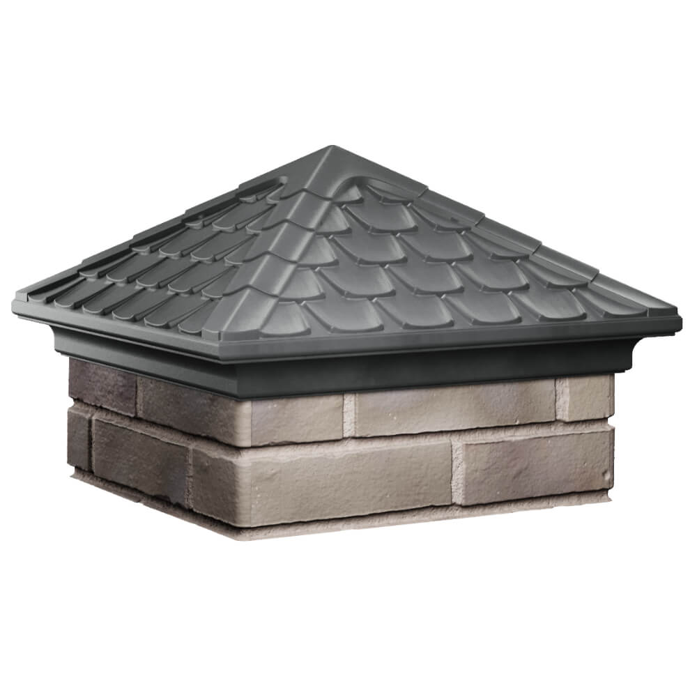 Колпак Zking Эльбрус Серый на столб 1.5х1.5 кирпича (385х385мм) в Серпухове фото