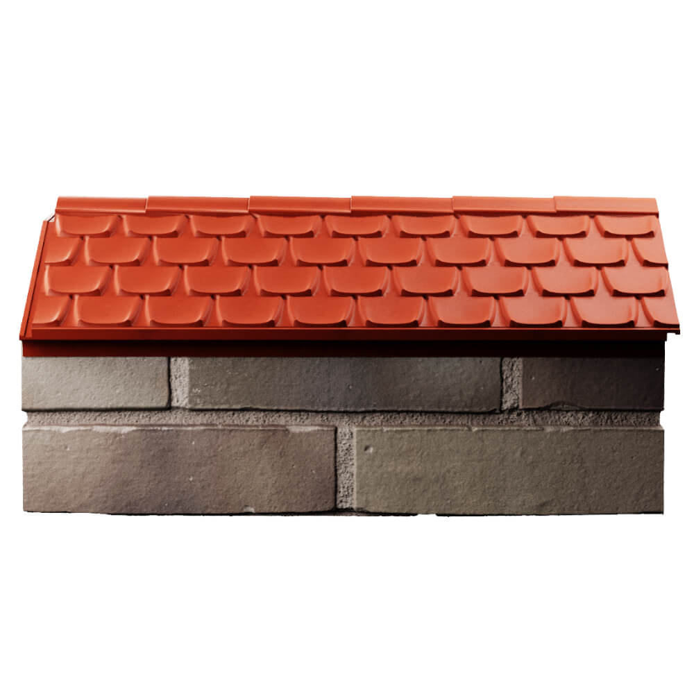 Парапет Zking Эльбрус Красный с посадкой на 1 кирпич (255мм) в Серпухове фото