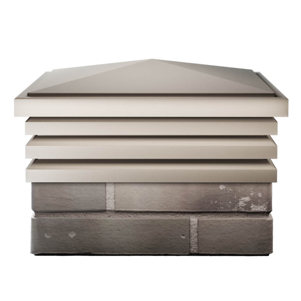 Колпак Zking Бона ХайТек Бежевый на столб 1.5х1.5 кирпича (385х385мм) Серпухов фото