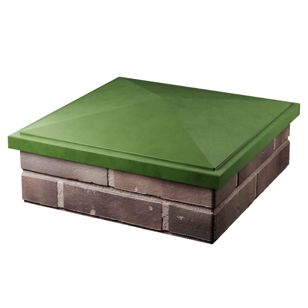 Колпак Zking БонаМоно Зеленый на столб 2х2 кирпича (515х515, 530х530мм) в Серпухове фото