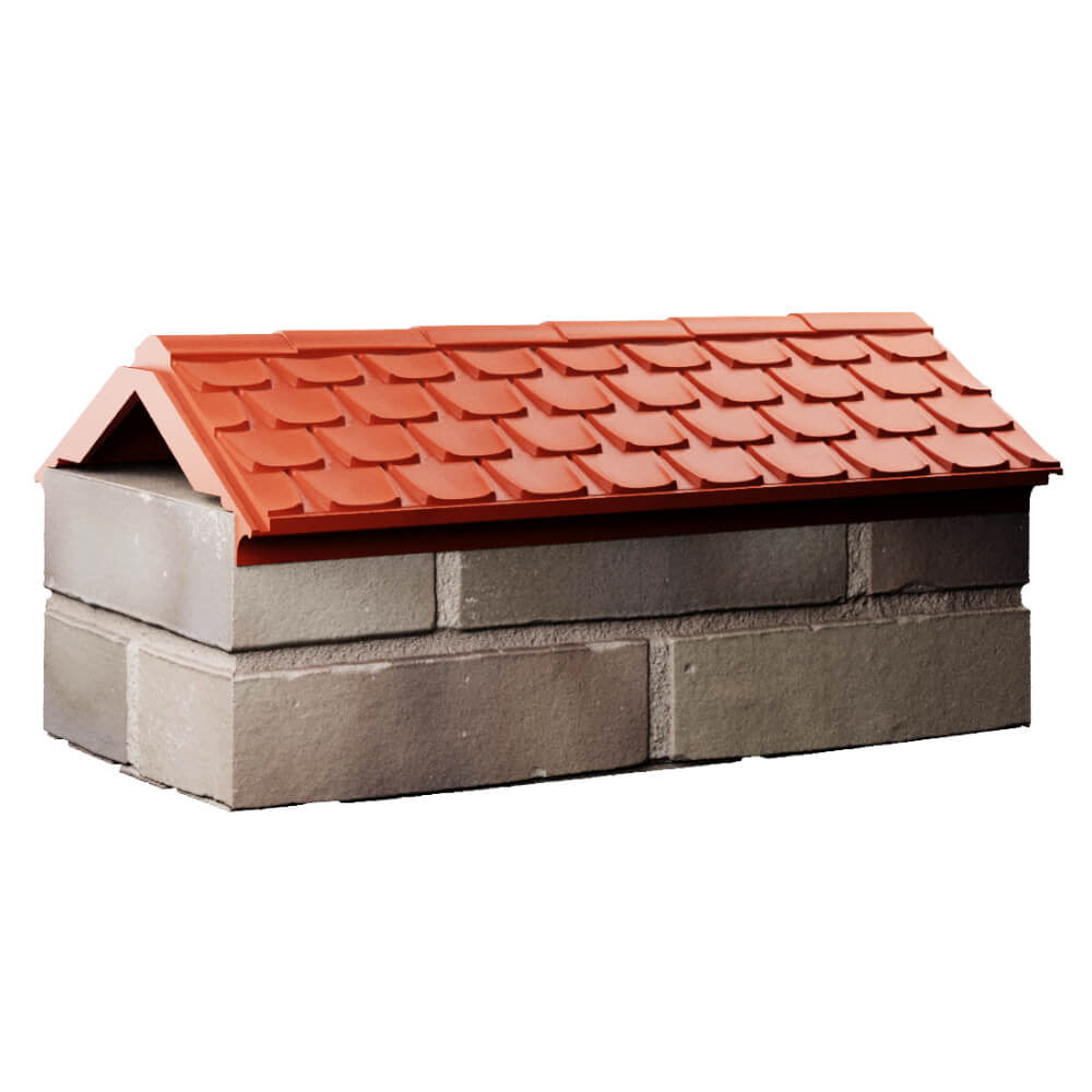 Парапет Zking Эльбрус Красный с посадкой на 1 кирпич (255мм) Серпухов фото