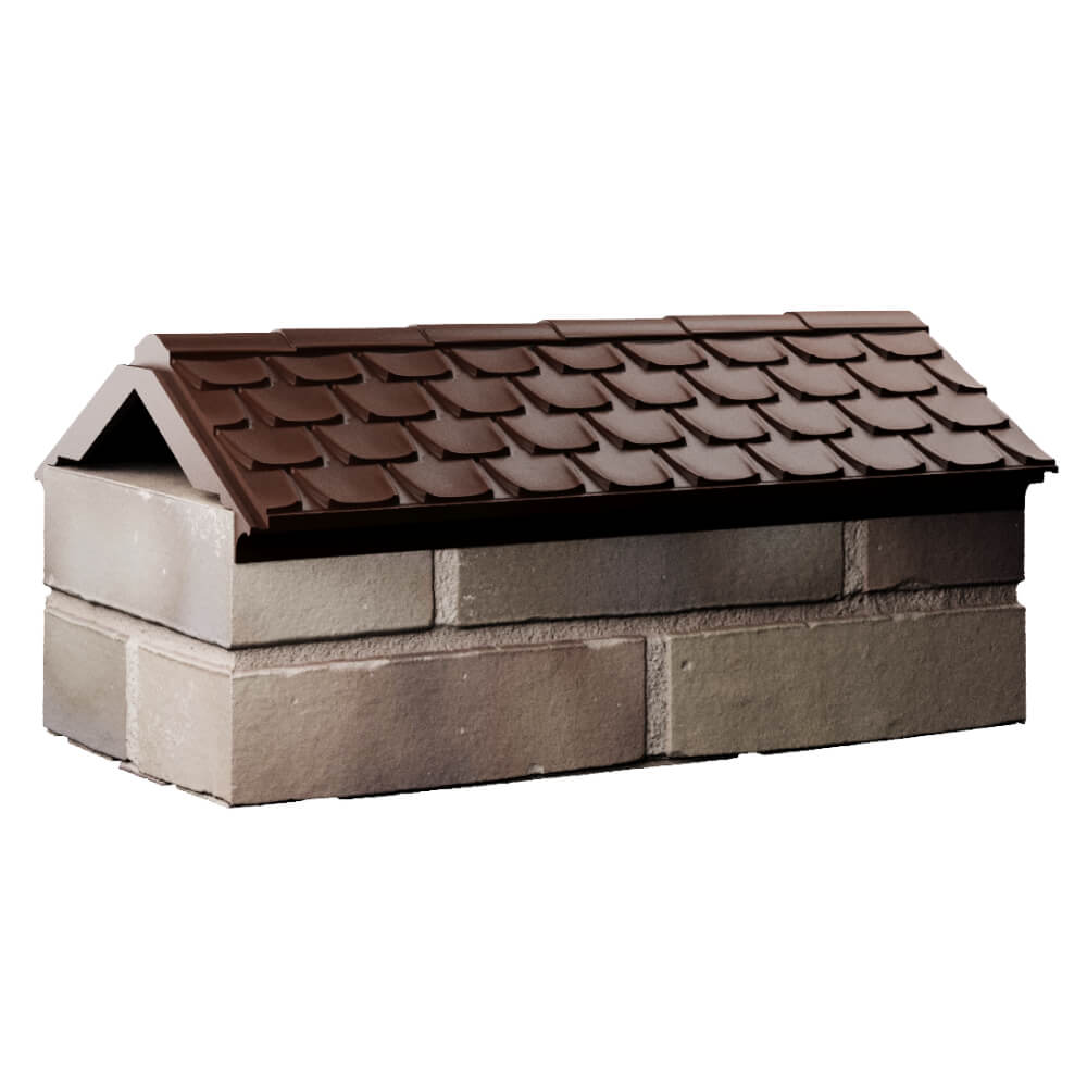 Парапет Zking Эльбрус Коричневый с посадкой на 1 кирпич (255мм) Серпухов фото
