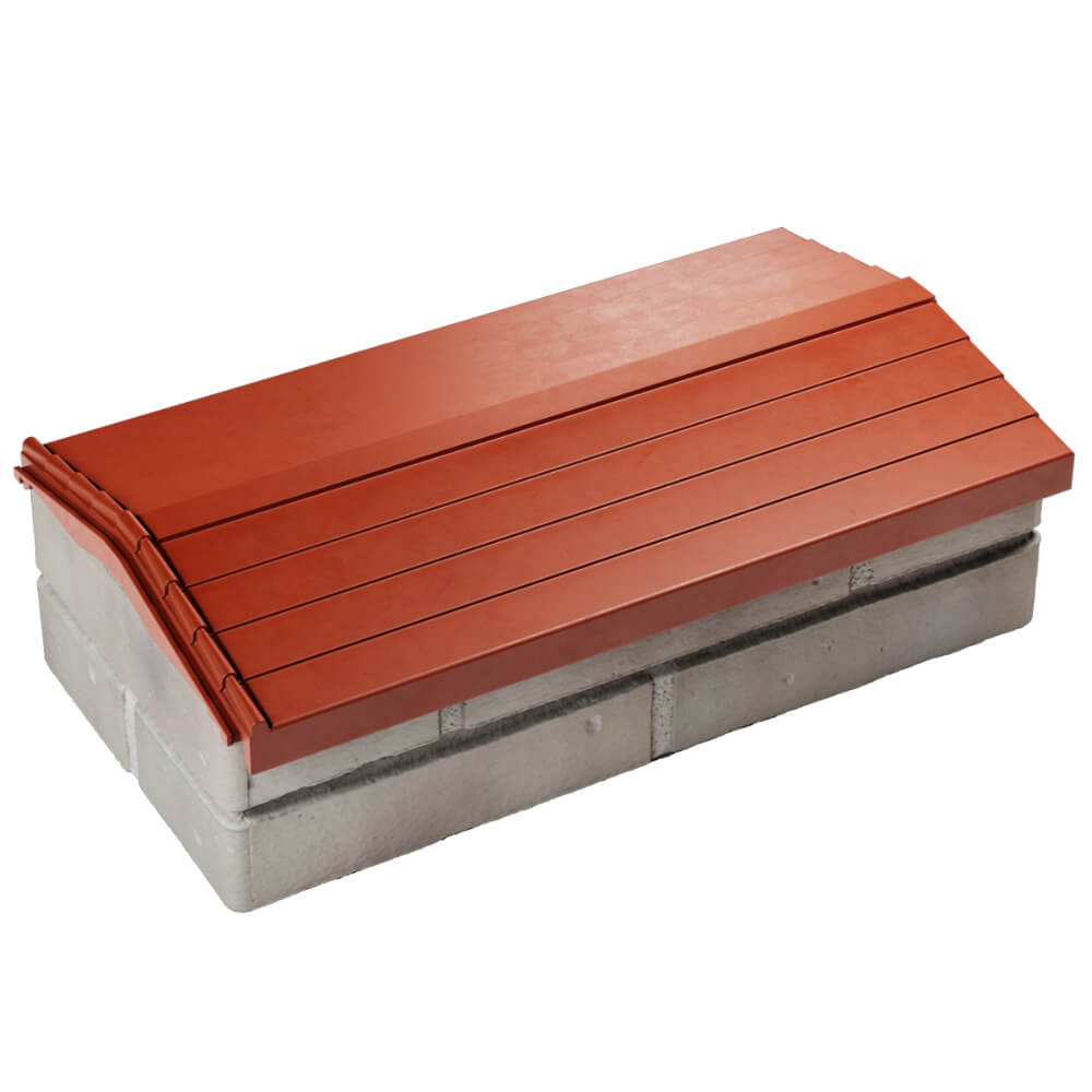 Парапет Zking Бона ХайТек Красный с посадкой на 1 кирпич (200/225/255мм) в Серпухове фото